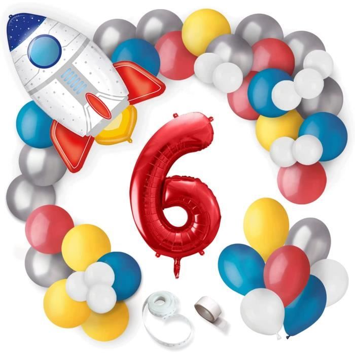 Décoration D'Anniversaire Pour Fille 6 Ans, Ballon 6E Anniversaire Rose - 3