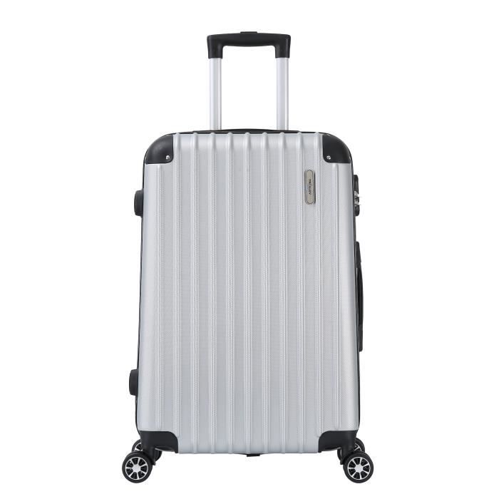 Valise Trolley Moyenne 4 roues 65cm ABS Rigide \