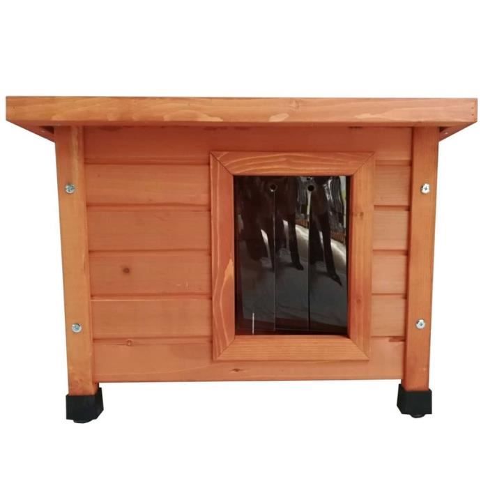 Comparer les prix de @Pet Maison d'extérieur pour chats 57x45x43 cm Bois Marron