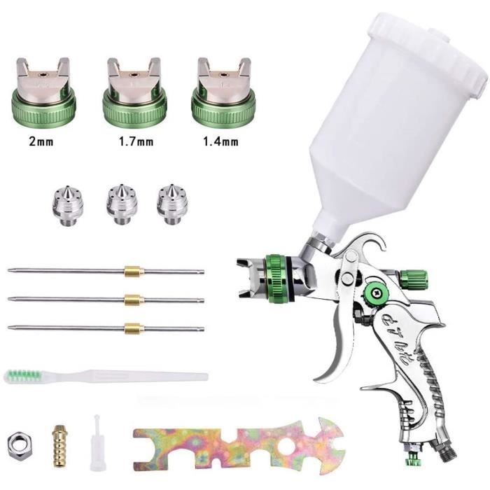 Pistolet à Peinture Haute Pression TOPQSC - Kit De Pulvérisation Pro - 1.03 Kg