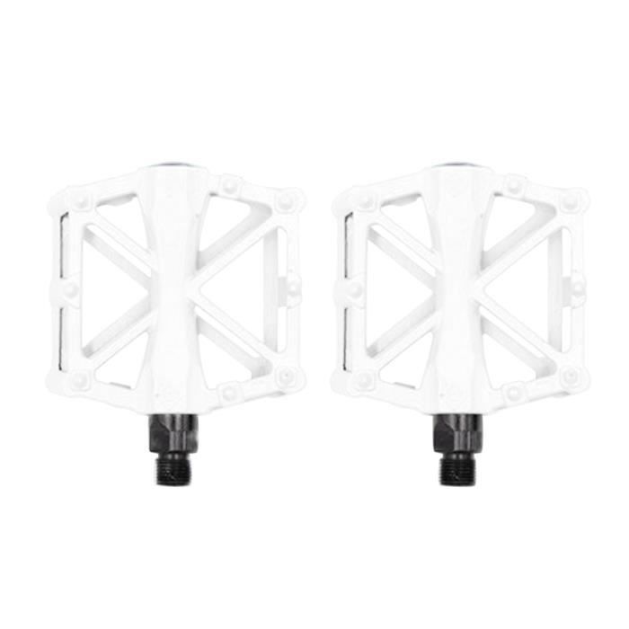 Pedali Mtb Pédales De Vélo Noir Antidérapantes - Paire Avec Bandes Réfléchissantes Pour VTT/Vélo Route Pédales Avec Bandes Réfléchissantes
