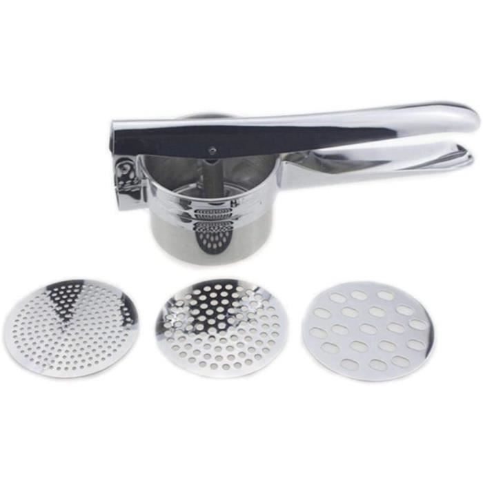 Presse Purée INOX Moulin à Légumes Manuel Multifonction Trois en Un Ecrase Pomme de Terre pour Presse Purée INOX Moulin à Légumes Manuel Multifonction Trois en Un Ecrase Pomme de Terre pour