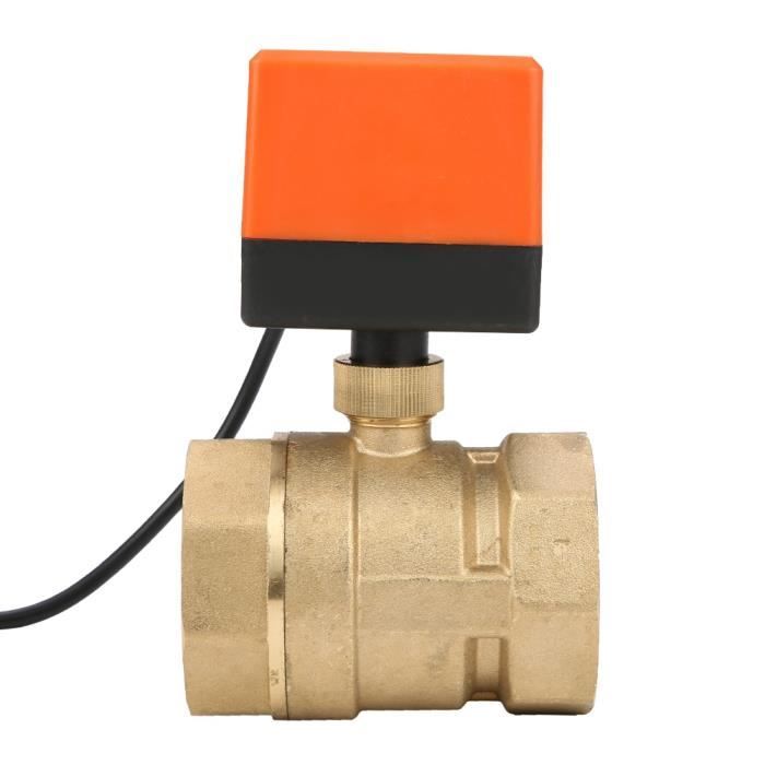 Vanne à Bille Motorisée 12V G1-1/2 DN40 - Pour Climatisation, Eau Ou Air, Pression 1.6 MPa
