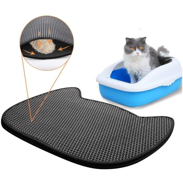 Tapis De Litiere Pour Chat Sous Couche De Litiere En Nid D Abeille Tapis De Litiere Design Double Couche Impermeable En Forme De N Cdiscount Animalerie