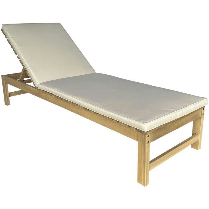 Bain de soleil - Proloisirs - Balito - Châssis en acacia FSC- Coussin déhoussable inclus