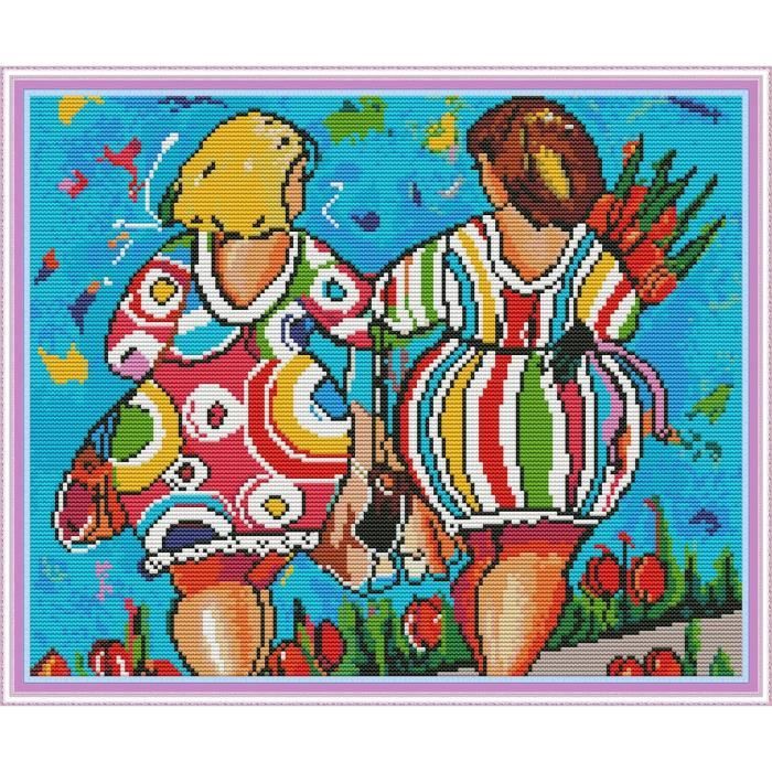 OWN4B Kreuzstich-Set – Fertiges DIY-Set Mit Katzenmotiv