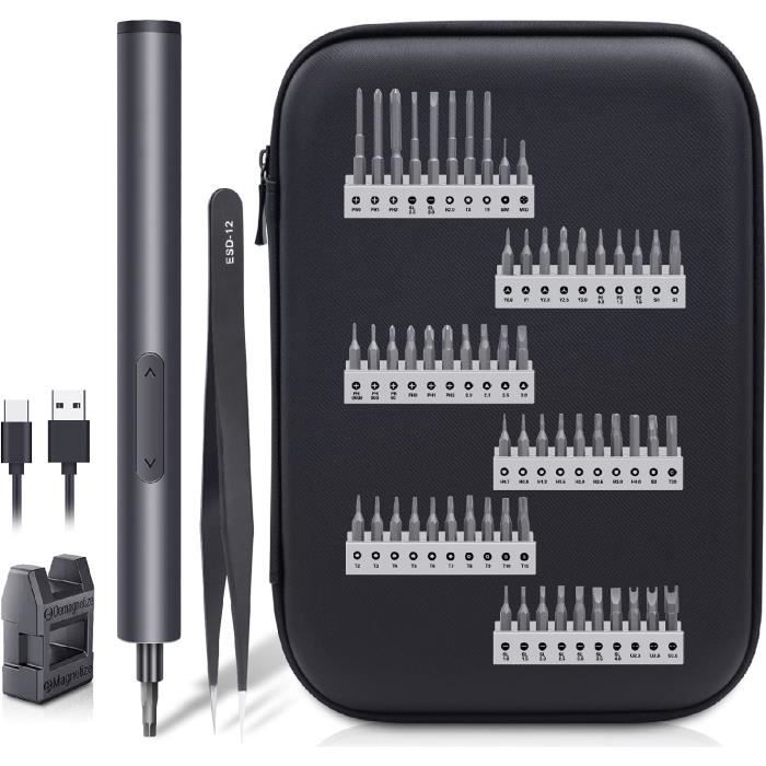 Tournevis Électrique De Précision 28 En 1 - Sans Fil Rechargeable - Avec LED - Neuf