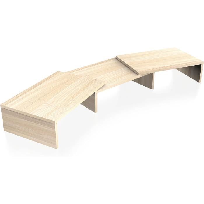 Acheter Support pour moniteur d'ordinateur, étagère de bureau Portable en bois, support facile à installer