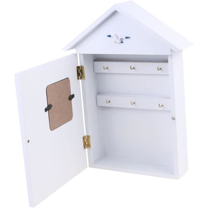 Porte-clés Mural En Bois Style Méditerranéen - Armoire à Clés Gotrays - Neuf