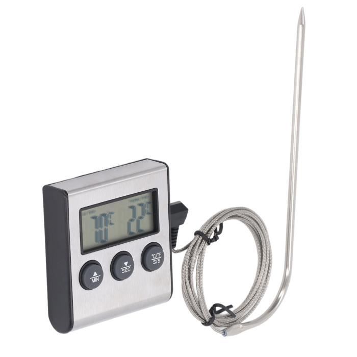 Thermomètre Four Et Grill - Grand Cadran Facile à Lire - Pour Cuisson Précise