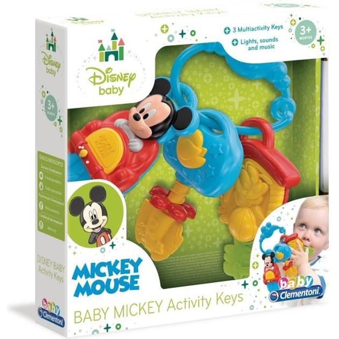 Clés d'activité Baby Mickey - CLEMENTONI - 14832 - Licence Disney Baby - Pour Bébé dès 3 mois