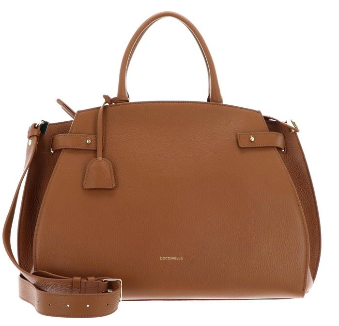 Sac à Main COCCINELLE Blue Soft – Cuir Grainé Citronella (Jaune) – Femme – Italie