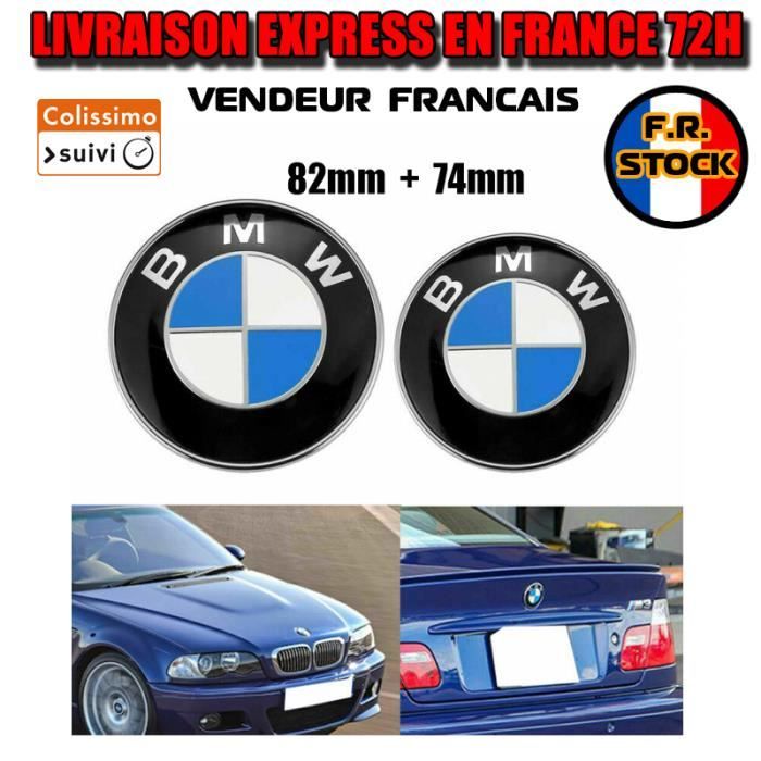 2x Logo Insigne Emblème BMW tout modèles 74MM et 82MM