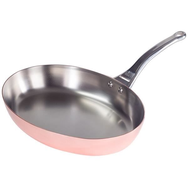 DE BUYER Poêle ovale cuivre et inox queu fonte inox ø 32 cm Cdiscount Maison