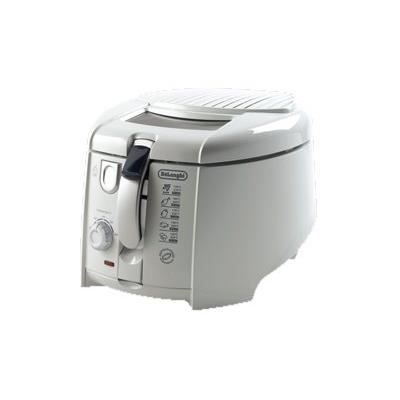 De'Longhi F28211.W1 Friteuse RotoFry, 1800 W, 1,2 litre, acier inoxydable, blanc