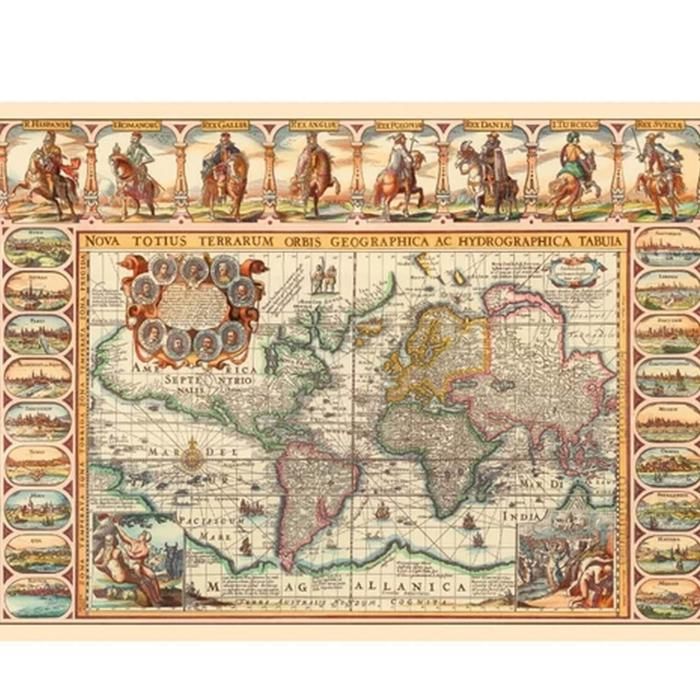 Puzzle 2000 pièces : Historique Carte du Monde - Cdiscount Jeux - Jouets