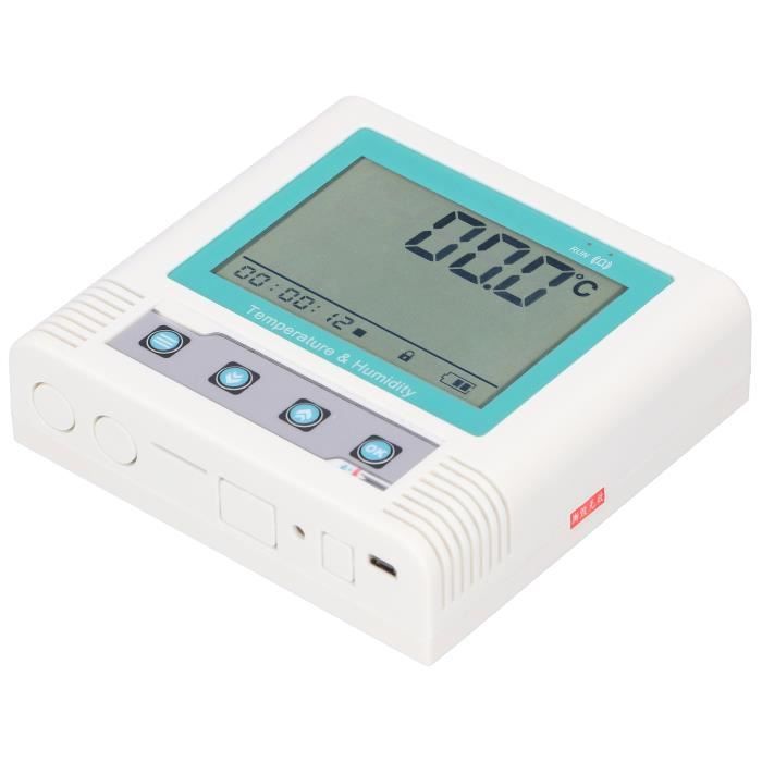 Enregistreur De Données USB Température Et Humidité - Thermomètre/Hygromètre Avec Écran LCD - Plage -40°C à +85°C, 0-99% HR - Pour Chambre Froide, Serre, Logement