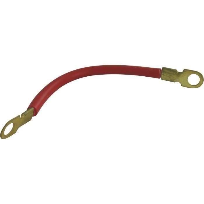 Câble batterie rouge à 6 conducteurs avec gaine poly vinyl Ø Oeillet : 10mm, L: 203mm