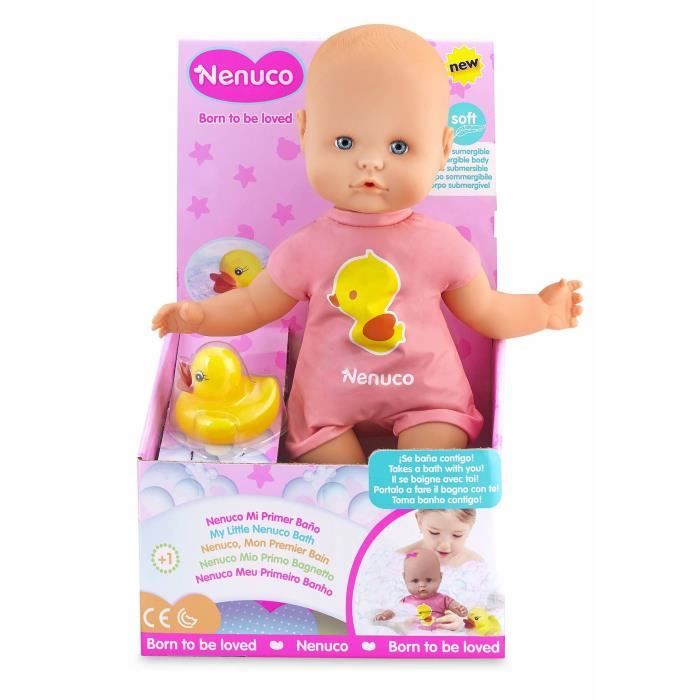 Nenuco, Mon Premier Bain, Jouet qui va dans l'eau, avec un joli canard, Jouets pour enfants à partir de 1 an, NFN47