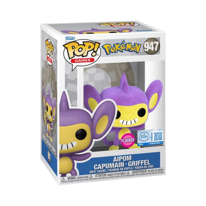 Figurine Funko Pop Games Pokémon Aipom Capumain Griffel - vue 2