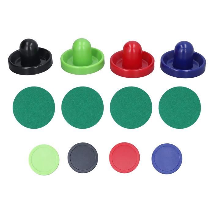 Ensemble de Remplacement de Rondelles et de Poussoir pour Air Hockey Accessoires en Plastique pour Tables de Jeu