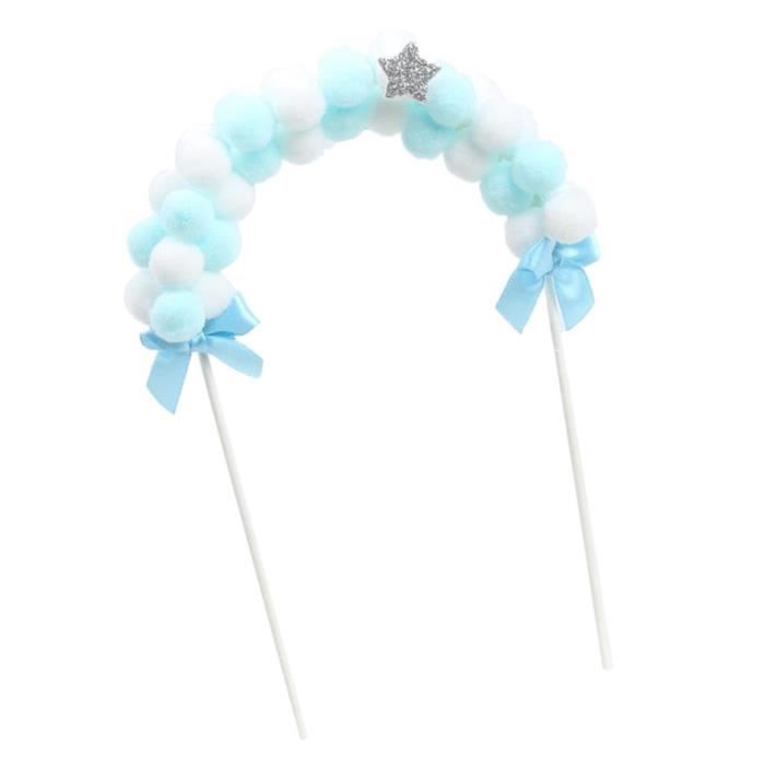 Lot De 5 Toppers à Gâteau Forme Sucette Tourbillon – Papier/plastique – Diamètre 5 Cm, Bâton 10 Cm – Pour Baby Shower, Anniversaire