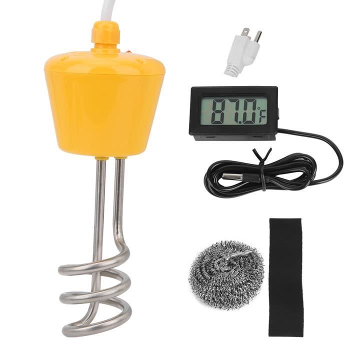 HURRISE Immersion Water Heater, Heating Rod, Yellow for Buckets, Basins
