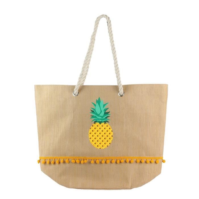 sac de plage jaune