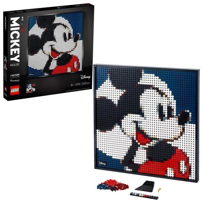 SHOT CASE - LEGO Art 31202 Disney's Mickey Mouse Set de loisirs créatifs pour les adultes et tableau de décoration mural