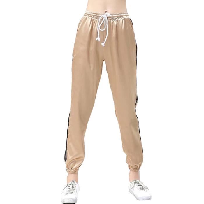 Homme de marque gym pantalon de survêtement contraste panneau latéral pantalon extensible pantalon pantalon