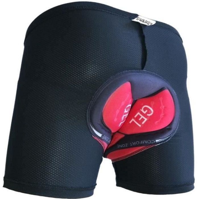 Shorts de Vélo Montagne - Gel 3D Rembourré - Respirant et Confortable - Noir - Adulte - VTT