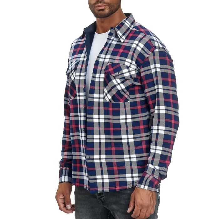 Chemise Homme Polaire Carreaux En Flanelle Veste Thermique Rouge L Rouge Cdiscount Pret A Porter