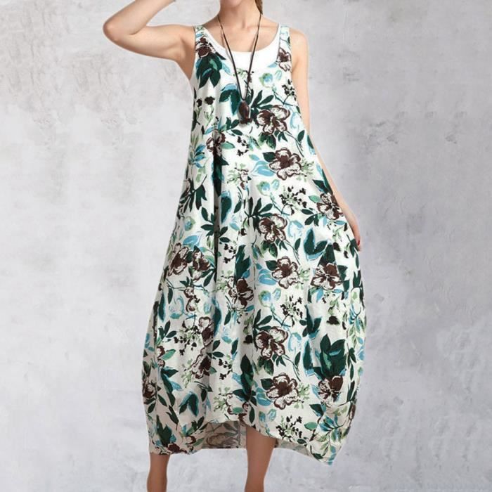 robe longue sans manche ete