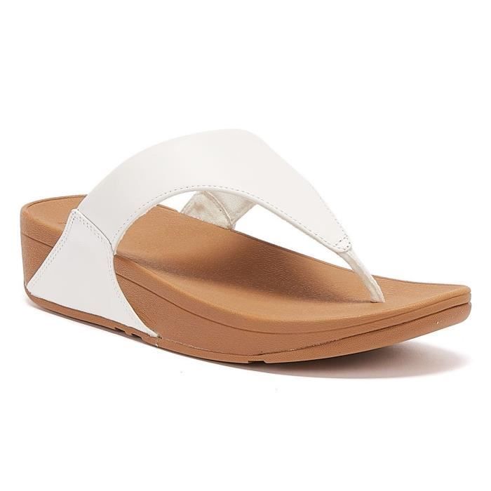 Sandales blanches pour femmes FitFlop Lulu en cuir - EU 39 - confortables et antidérapantes
