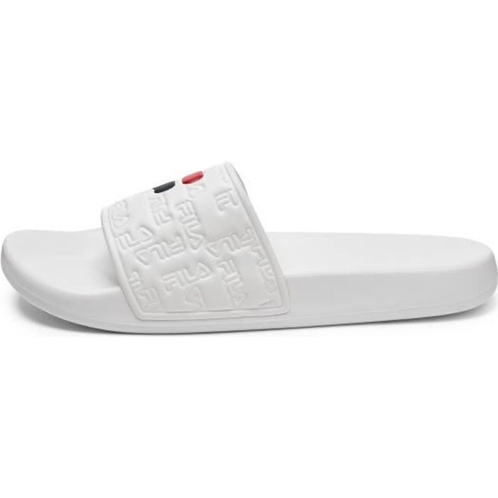 sandale homme - fila - baywalk slipper - blanc - synthétique - confortable