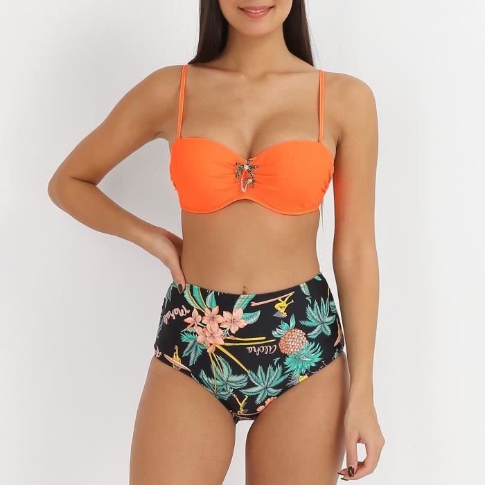 Maillot de bain orange fluo outlet