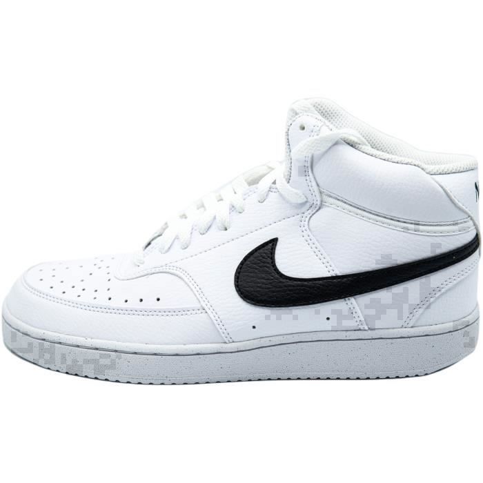 Nike Baskets Nike Court Vision Mid - NIKE - Homme - Blanc - Cuir - Lacets