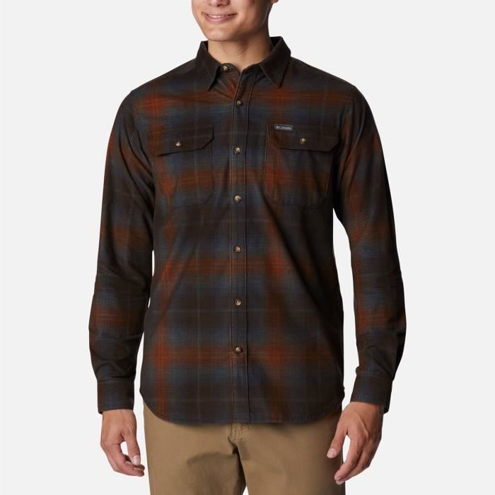 Chemise Columbia PFG Homme Taille XL Gris à Carreaux - Omni