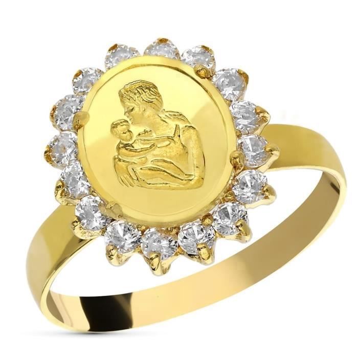 Inmaculada Romero IR Médaille Esprit Saint Or 18K 14 Mm - Première Communion Personnalisable Avec Gravure Incluse