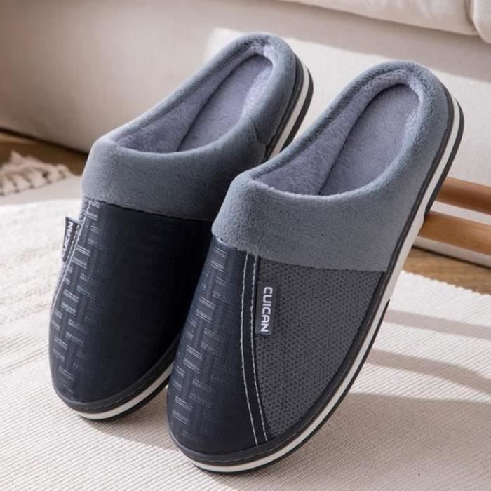 Chaussons De Noël Renne - Peluche Verte - Très Chauds - Pour Femme/homme - Idée Cadeau Fêtes - 8