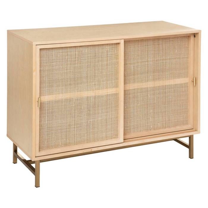 Buffet 2 portes Rayo cannage rotin 100x79cm - Atmosphera Créateur dintérieur Buffet 2 portes Rayo cannage rotin 100x79cm - Atmosphera Créateur dintérieur