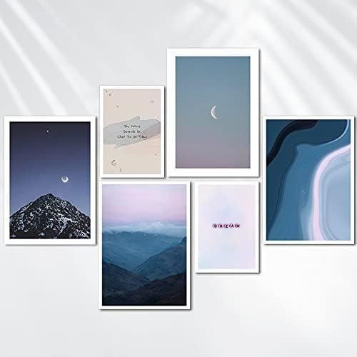 Lot De 6 Posters Sur Toile Minecraft - 20x30 Cm, Style Fantastique, Bord Blanc 5 Cm - Décoration Murale Chambre, Bureau