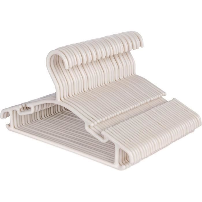 Lot De 15 Cintres Caoutchoutés Anti-dérapant - Pour Sweats, Manteaux - Longueur 42 Cm - Noir