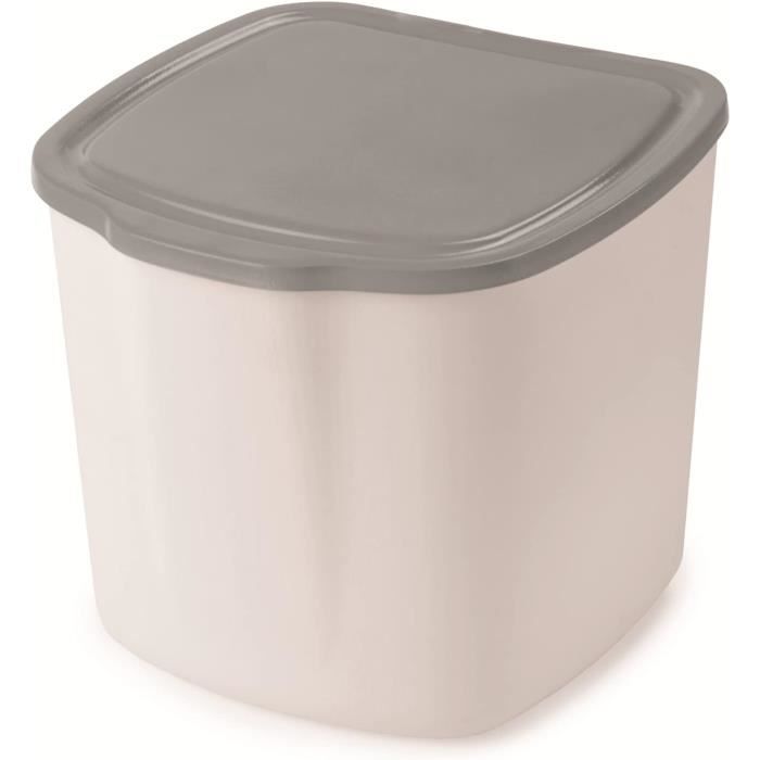 Composteur De Cuisine Snips 3L - Gris - Made In Italy - Couvercle Amovible - Lavable Lave-Vaisselle