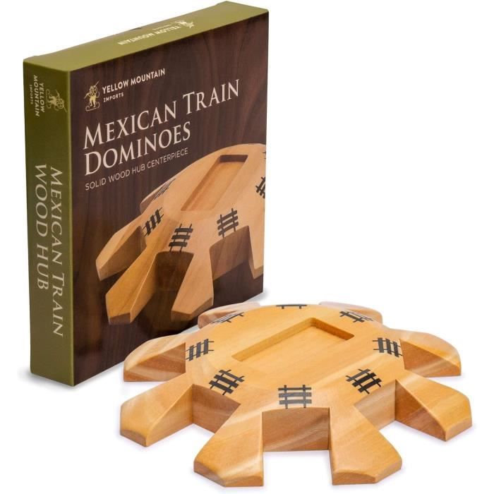 Socle En Bois Pour Dominos Mexican Train – 15 Cm, Jusqu'à 8 Joueurs, Pour Dominos Standards