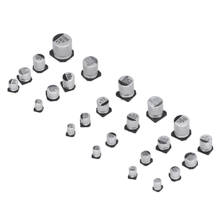 Kit Condensateurs Électrolytiques BOJACK - 180 Pièces 1uF-1000uF SMD