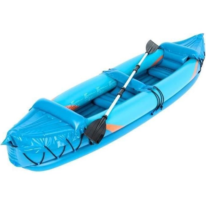 Kayak gonflable 2 places SURPASS - Pagaie double en alu - Résistant aux chocs et aux UV