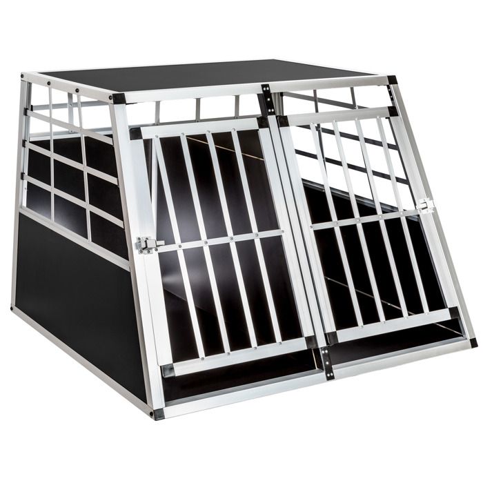 TECTAKE Cage de transport pour chien double dos droit