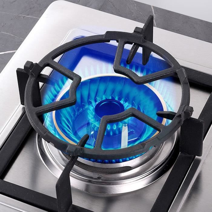 Lot De 2 Supports Universels Pour Cuisinière à Gaz - En Fer Galvanisé, 19,2x6,6 Cm - Stabilise Les Petites Casseroles Et Woks, Améliore L'efficacité De La Chauffe