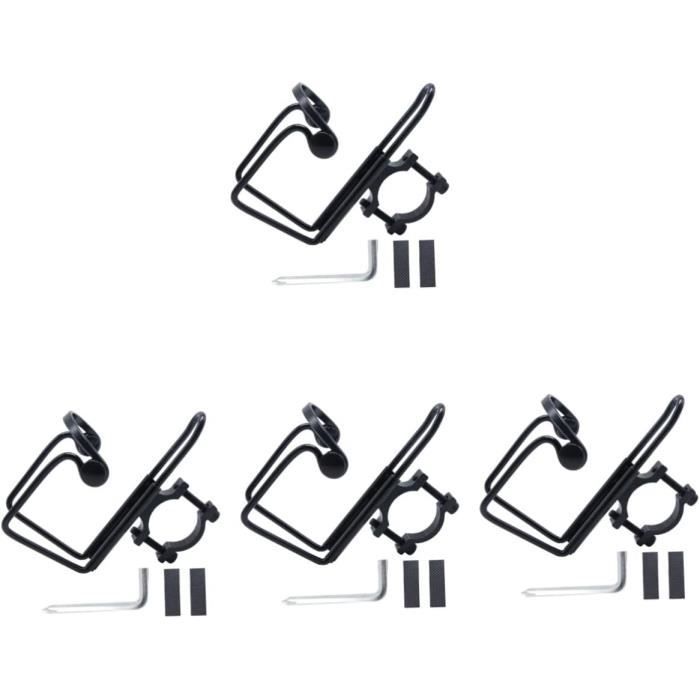 Lot De 4 Porte-bidons Regerly Pour Vélo – PC Léger, 13,2 X 7 Cm, Avec Système De Maintien à 5 Points, Noir/rouge/bleu/violet, Compatible VTT, Route, Rando